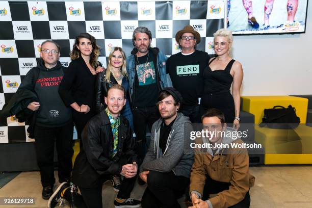 Leanne Bowes and Shira Yevin of Shiragirl, Sean Foreman of 3OH!3, Kevin Lyman creator of the Van Warped Tour, Monique Powell of Save Ferris and...