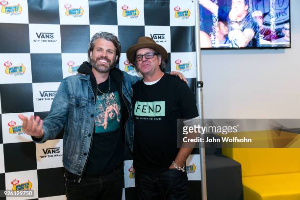 Sean Foreman of 3OH!3 and Kevin Lyman creator of the Van Warped Tour attend 2018 Vans Warped Tour Kick Off Event press conference at Vans Global HQ...