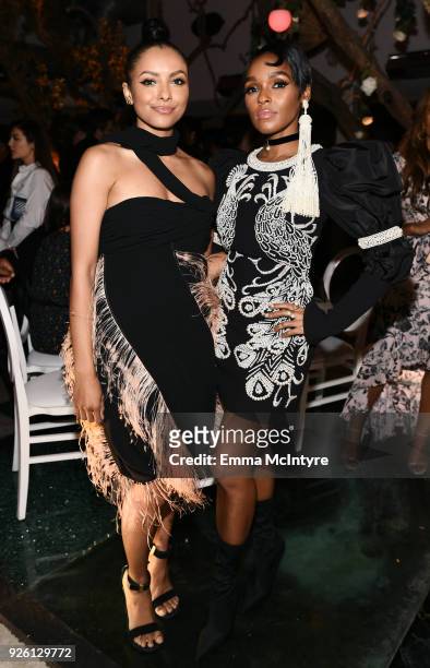 Kat Graham and Janelle Monae celebrate with Belvedere Vodka at Vanity Fair and Lancome Paris Toast Women in Hollywood, hosted by Radhika Jones and...