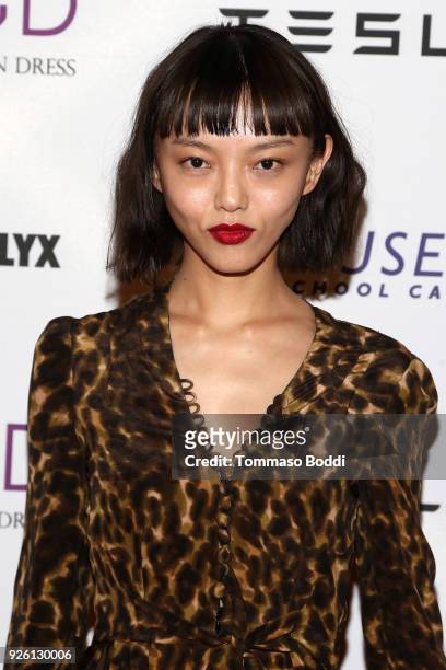 Rila Fukushima attends the Suzy Amis Cameron Hosts The Red Carpet Green Dress 9th Annual Pre-Oscars Celebration at Private Residence on March 1, 2018...