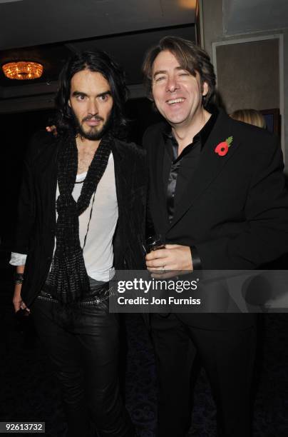 Russell Brand and Jonathan Ross attend the Music Industry Trusts' Awards at The Grosvenor House Hotel on November 2, 2009 in London, England.