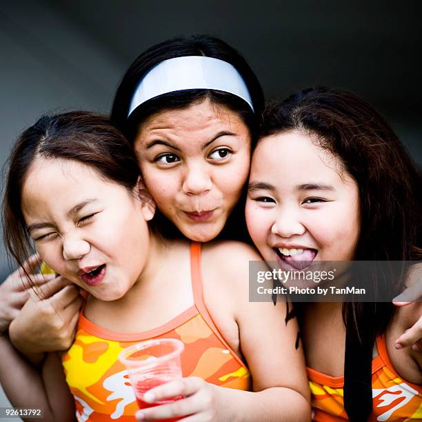 girl swimmers - mouth smirk stock pictures, royalty-free photos & images
