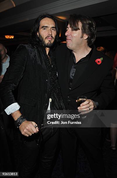 Russell Brand and Jonathan Ross attend the Music Industry Trusts' Awards at The Grosvenor House Hotel on November 2, 2009 in London, England.