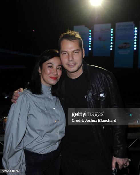 Amanda Fairey and Shepard Fairey attend Keep It Clean To Benefit Waterkeeper Alliance on March 1, 2018 in Los Angeles, California.