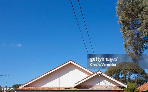 sydney suburban rooftop - suburbs australia stock-fotos und bilder