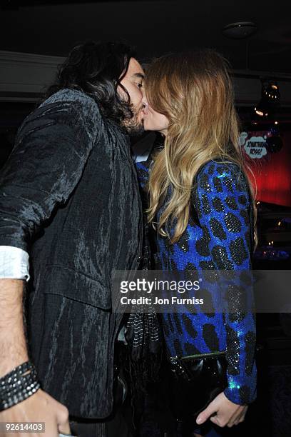 Russell Brand and Sara MacDonald attend the Music Industry Trusts' Awards at The Grosvenor House Hotel on November 2, 2009 in London, England.