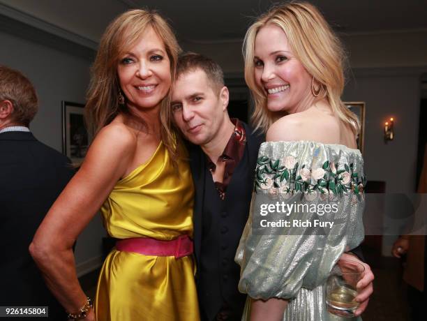 Allison Janney, Sam Rockwell and Leslie Bibb attend the Gersh Oscar Party at Chateau Marmont on March 1, 2018 in Los Angeles, California.