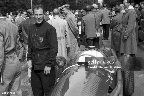 Stirling Moss, Maserati 250F, Grand Prix of Switzerland, Circuit Bremgarten, 22 August 1954. Stirling Moss on the starting grid of the 1954 Grand...
