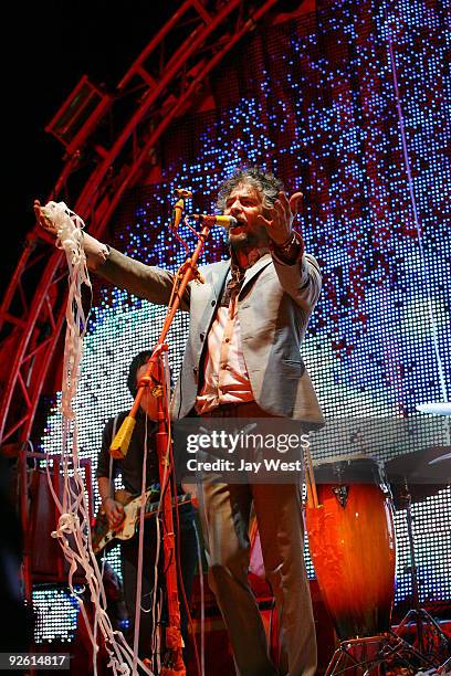 Wayne Coyne of The Flaming Lips performs at the 2009 Voodoo Experience at City Park on November 1, 2009 in New Orleans, Louisiana.