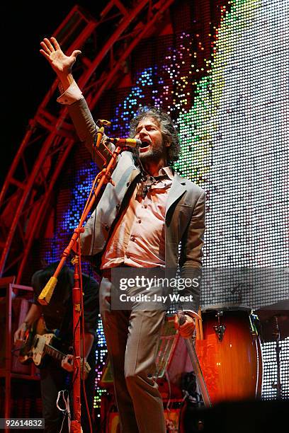 Wayne Coyne of The Flaming Lips performs at the 2009 Voodoo Experience at City Park on November 1, 2009 in New Orleans, Louisiana.