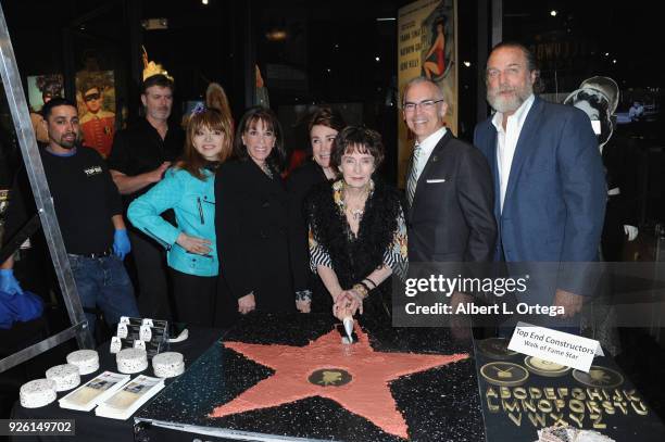 Judy Tenuta, Kate Linder, Donelle Dadigan, Margaret O'Brien, Mitch O'Farell and Darby Hinton attend The Hollywood Chamber's Awards Media Welcome...