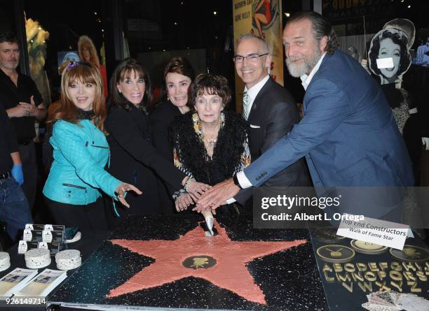 Judy Tenuta, Kate Linder, Donelle Dadigan, Margaret O'Brien, Mitch O'Farell and Darby Hinton attend The Hollywood Chamber's Awards Media Welcome...