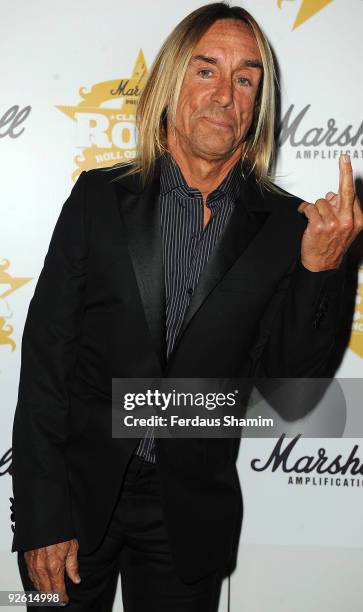 Iggy Pop attends the Classic Rock Roll of Honour at Park Lane Hotel on November 2, 2009 in London, England.