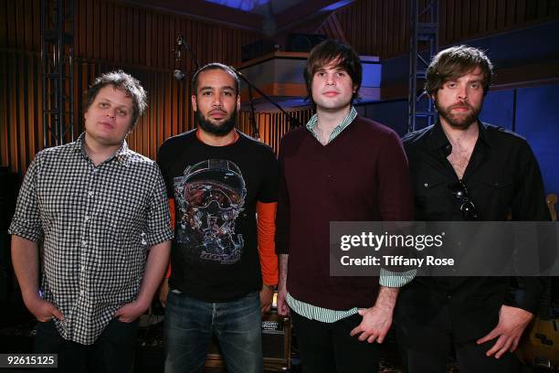 Jason Mozersky, Ben Harper, Jordan Richardson and Jesse Ingalls of Ben Harper and Relentless 7 pose for Fuel TV at Capital Studios on November 1,...