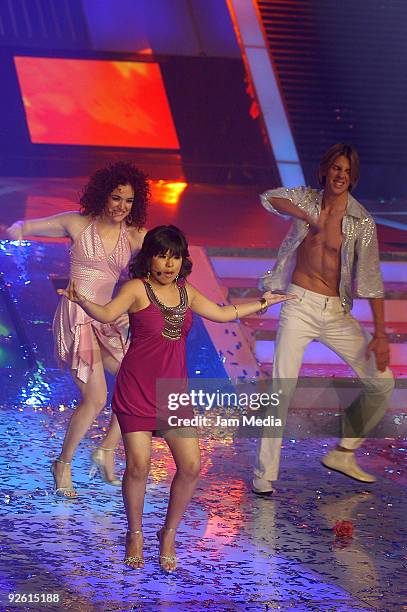 Singer Patricia performs during TV Azteca's fifth la Academia concert Churubusco Studios on November 1, 2009 in Mexico City, Mexico.