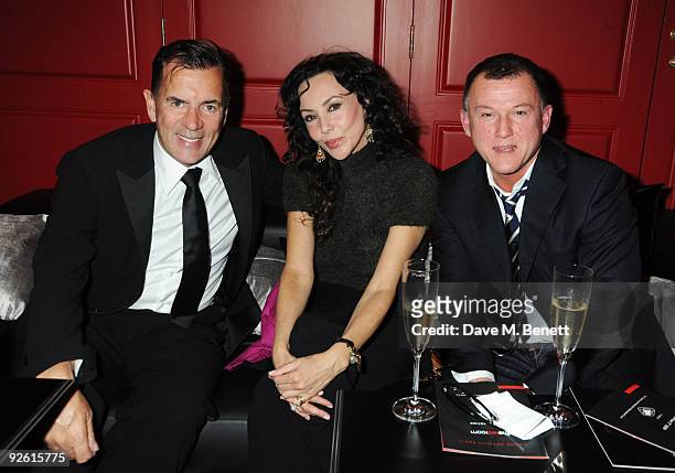 Duncan Bannatyne and Marie Helvin attend the opening party of The Red Room, on November 2, 2009 in London, England.