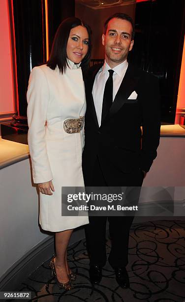 Linzi and Will Stoppard attend the opening party of The Red Room, on November 2, 2009 in London, England.