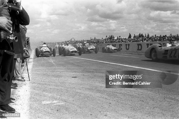 Roberto Mieres, Prince Bira, Maurice Trintignant, Louis Rosier, Hans Herrmann, Maserati 250F, Ferrari 625, Ferrari 500/625, Mercedes W196s, Grand...