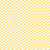 Noodle seamless pattern. Yellow and white waves. Abstract wavy background. Vector