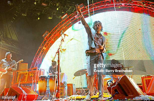 Wayne Coyne of The Flaming Lips performs at the 2009 Voodoo Experience at City Park on November 1, 2009 in New Orleans, Louisiana.