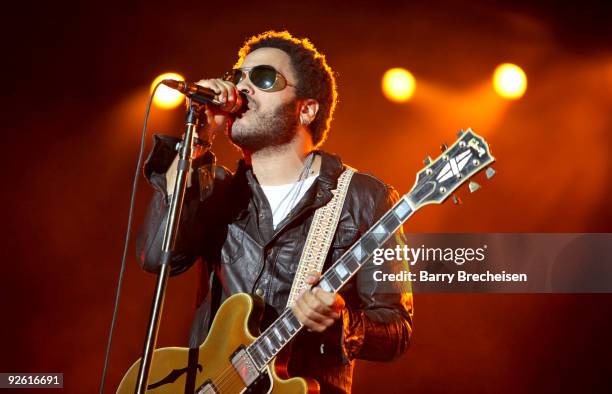 Lenny Kravitz performs at the 2009 Voodoo Experience at City Park on November 1, 2009 in New Orleans, Louisiana.