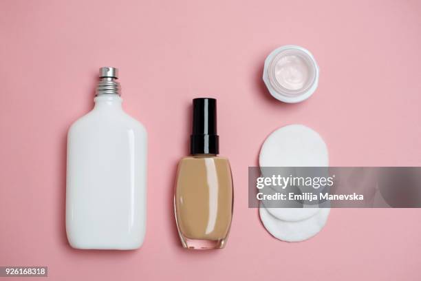 beauty products - cotton pad stock pictures, royalty-free photos & images