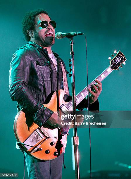Lenny Kravitz performs at the 2009 Voodoo Experience at City Park on November 1, 2009 in New Orleans, Louisiana.
