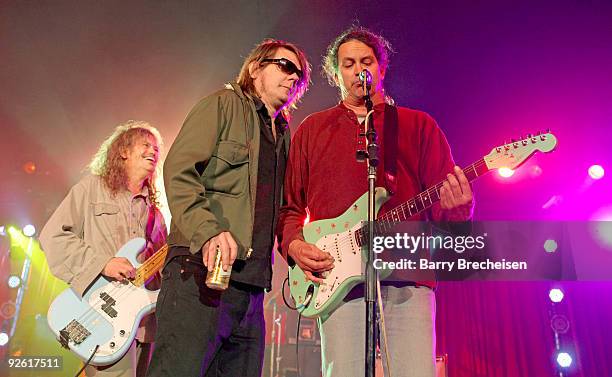 Curt Kirkwood of the Meat Puppets, Dave Pirner of Soul Asylum and Cris Kirkwood of the Meat Puppets perform at the 2009 Voodoo Experience at City...