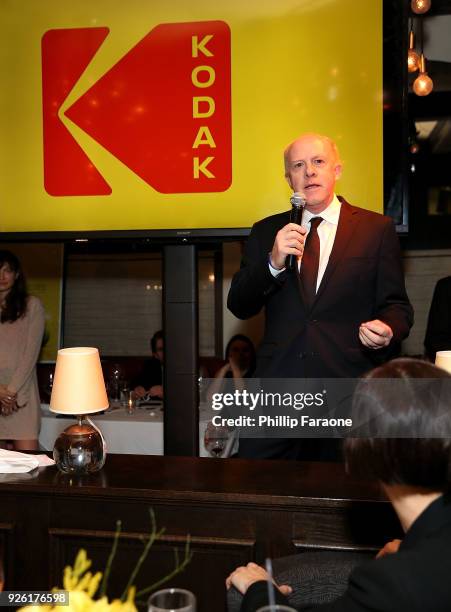 Producer Cassian Elwes speaks onstage during the Kodak Motion Picture Awards Season Celebration on March 1, 2018 in Los Angeles, California.