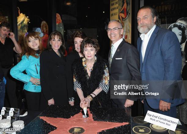 Judy Tenuta, Kate Linder, Donelle Dadigan, Margaret O'Brien, Mitch O'Farell and Darby Hinton attend The Hollywood Chamber's Awards Media Welcome...