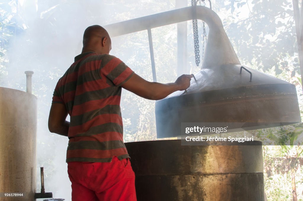 Distillery of ylang-ylang in Mayotte