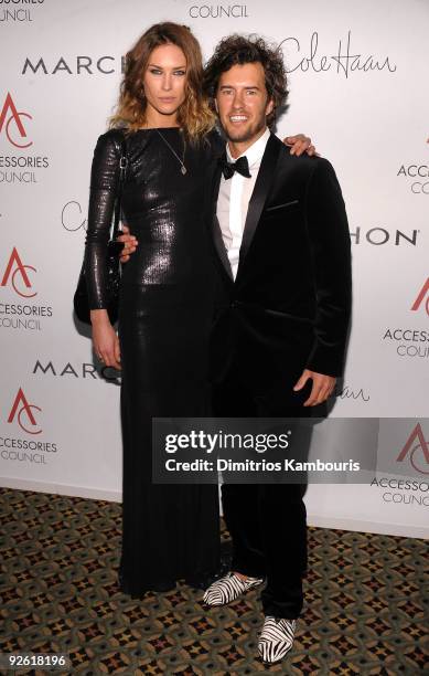 Model Erin Wasson and Blake Mycoskie attend the 13th Annual 2009 ACE Awards presented by the Accessories Council at Cipriani 42nd Street on November...