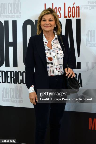 Cari Lapique attends 'Oh Cuba!' premiere at Fernan Gomez Theater on March 1, 2018 in Madrid, Spain.