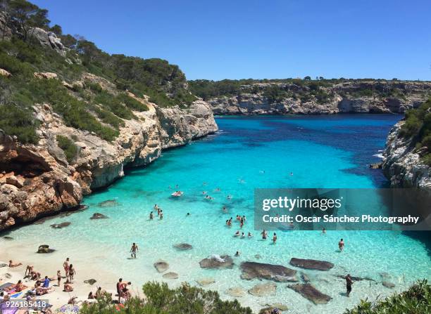 caló des moro, majorca - caló des moro stock-fotos und bilder