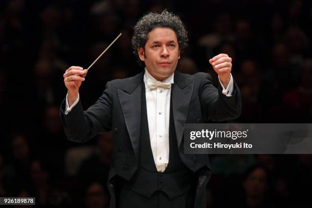 The Venezuelan conductor Gustavo Dudamel leads the Vienna Philharmonic Orchestra in Berlioz's "Symphonie fantastique" at Carnegie Hall on Saturday...