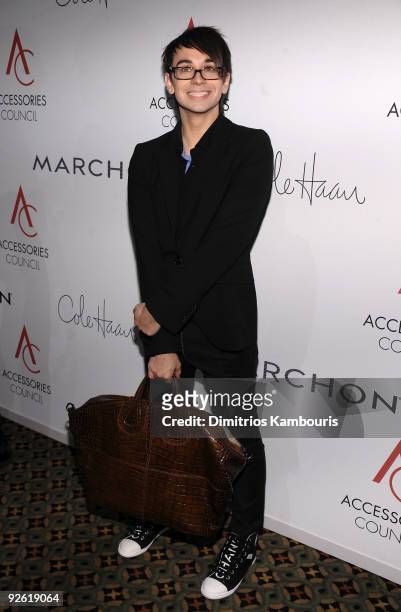 Designer Christian Siriano attends the 13th Annual 2009 ACE Awards presented by the Accessories Council at Cipriani 42nd Street on November 2, 2009...