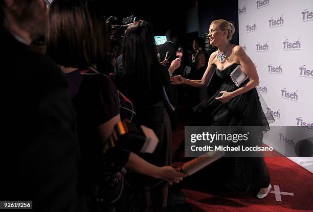 Actress Kristen Johnston is interviewed during the This Is Tisch! Gala Benefit at the Frederick P. Rose Hall, Jazz at Lincoln Center on November 2,...