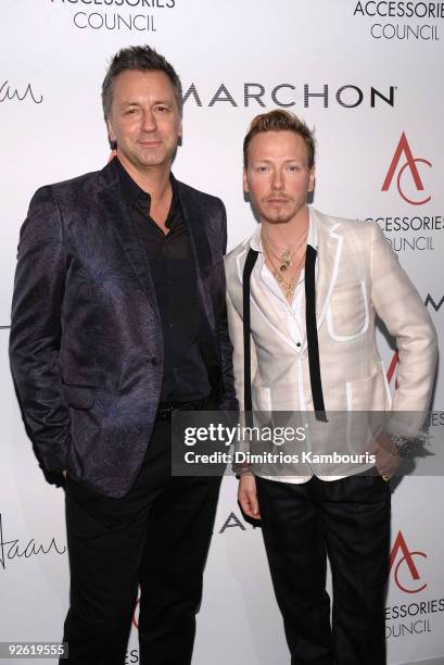 Designer Fred Allard and Eric Daman attend the 13th Annual 2009 ACE Awards presented by the Accessories Council at Cipriani 42nd Street on November...