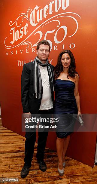 Noah Lebenzon and actress Ana Ortiz launch Jose Cuervo 250 Aniversario at the Chelsea Art Museum on November 2, 2009 in New York City.
