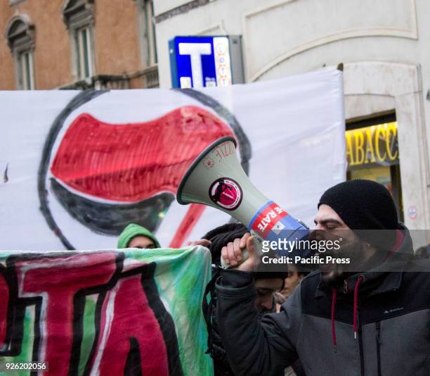 Hundreds of people demonstrate against a reunion held by a neo-fascist group called Casapound. In Italy fascist movements are spreading and citizens...