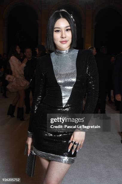 Natasha Lau attends the Balmain show as part of the Paris Fashion Week Womenswear Fall/Winter 2018/2019 on March 2, 2018 in Paris, France.