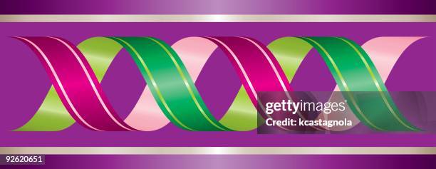 winding ribbon border - intertwined stock illustrations