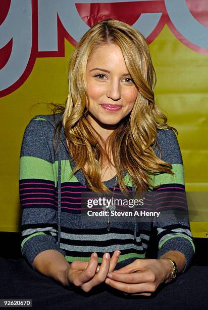 Actress Dianna Agron promotes "Glee: The Musical Vol. 1" at the Roosevelt Field Mall on November 2, 2009 in Garden City, New York.