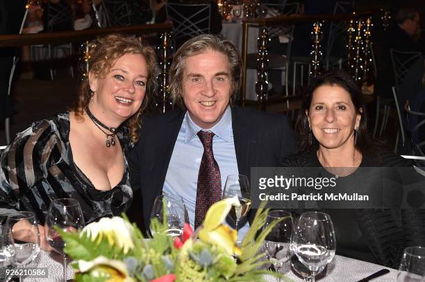 Shannon Callahan, Gregory Bernett and Catherine Harding attend the National Audubon Society Gala at The Rainbow Room on March 1, 2018 in New York...