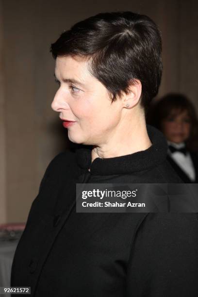 Isabella Rossellini attends the 2009 French Institute Alliance Francaise Trophee des Arts Gala at The Plaza Hotel on November 2, 2009 in New York...