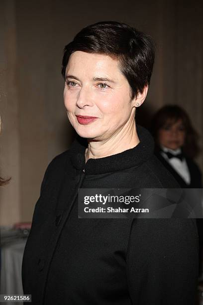 Isabella Rossellini attends the 2009 French Institute Alliance Francaise Trophee des Arts Gala at The Plaza Hotel on November 2, 2009 in New York...