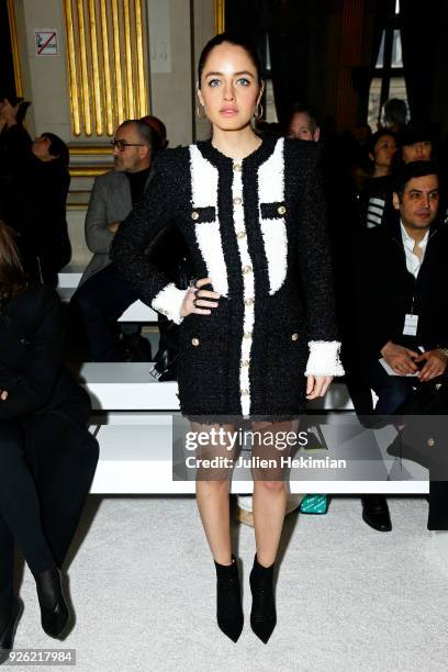 Matilde Gioli attends the Balmain show as part of the Paris Fashion Week Womenswear Fall/Winter 2018/2019 on March 2, 2018 in Paris, France.