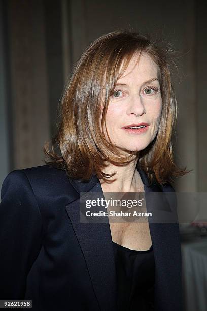 Isabelle Huppert attends the 2009 French Institute Alliance Francaise Trophee des Arts Gala at The Plaza Hotel on November 2, 2009 in New York City.