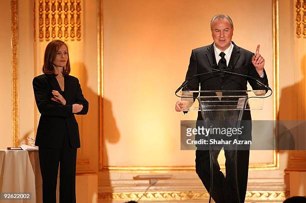 Isabelle Huppert and Robert Wilson at the 2009 French Institute Alliance Francaise Trophee des Arts Gala at The Plaza Hotel on November 2, 2009 in...