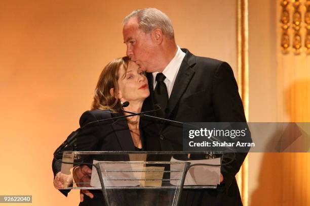 Isabelle Huppert and Robert Wilson at the 2009 French Institute Alliance Francaise Trophee des Arts Gala at The Plaza Hotel on November 2, 2009 in...